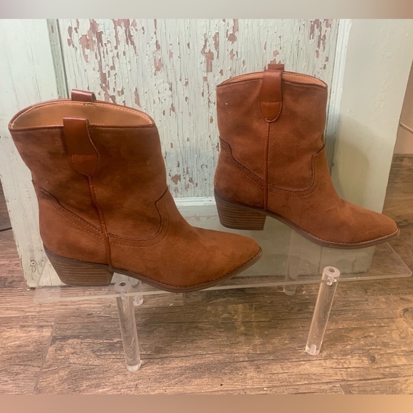 Women’s Code West “Whiskey” brown suede western cowboy boots - Picture 3 of 6